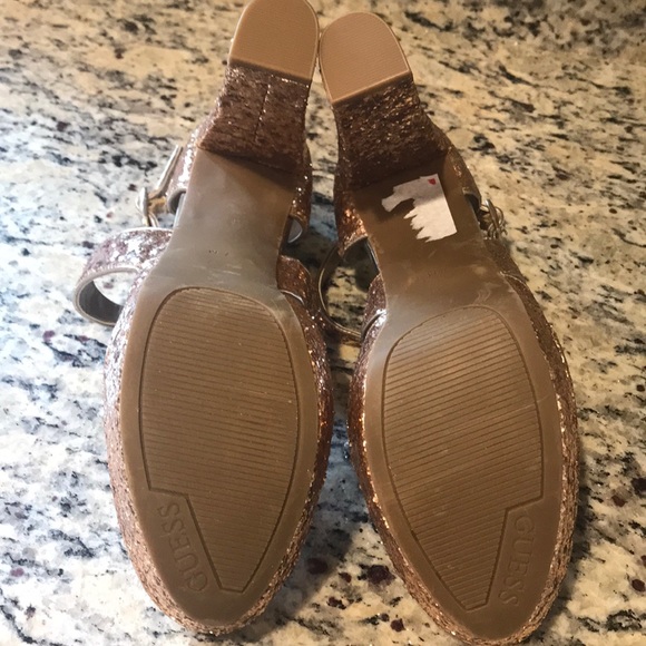 Guess Gold Glitter Heels - Picture 6 of 8